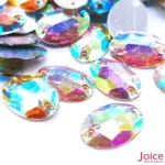 Chaton Oval Resina Base Reta AB Com Furo 17mm X 24mm C/300-Unidades - Imagem 8