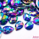 Chaton Gota Sextavado Acrílico AB10mm X 14mm Acrílico C/1000-Unidades