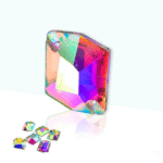 Fotmato Irregular Imitação Swarovski De Vidro 17mm X 21mm Com Furo Base Reta C/200-Unidades