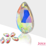 Gota Imitação Swarovski De Vidro 17mm X 28mm Com Furo Base Reta C/200-Unidades
