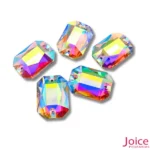 Retângulo Imitação Swarovski De Vidro 18mm X 25mm Com Furo Base Reta C/200-Unidades - Imagem 2