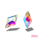 Losango Imitação Swarovski De Vidro 11mm x 19mm Com Furo Base Reta C/200-Unidades