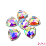 Triângulo irregular Imitação Swarovski De Vidro 23mm X 23mm Com Furo Base Reta C/200-Unidades - Imagem 3