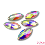 Navete Imitação Swarovski De Vidro 15mm X 32mm Com Furo Base Reta C/144-Unidades - Imagem 2