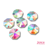 Octagonal Imitação Swarovski De Vidro 18mm Com Furo Base Reta C/200-Unidades - Imagem 3