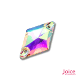 Losango Imitação Swarovski De Vidro 11mm x 19mm Com Furo Base Reta C/200-Unidades - Imagem 2