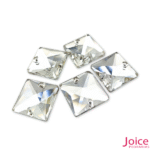 Quadrado Imitação Swarovski De Vidro 16mm X 16mm Com Furo Base Reta C/200-Unidades - Imagem 3