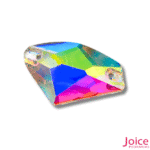 Diamante irregular Imitação Swarovski De Vidro 17mm X 27mm Com Furo Base Reta C/90-Unidades - Imagem 2