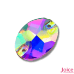 Oval Imitação Swarovski De Vidro 13mm X 18mm Com Furo Base Reta C/180-Unidades - Imagem 2
