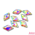 Losango Imitação Swarovski De Vidro 11mm x 19mm Com Furo Base Reta C/200-Unidades - Imagem 3