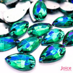 Gota Imitação Swarovski De Vidro 17mm X 28mm Com Furo Base Reta C/100-Unidades - Imagem 2