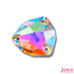 Triângulo irregular Imitação Swarovski De Vidro 23mm X 23mm Com Furo Base Reta C/200-Unidades - Imagem 2