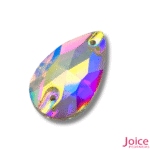 Gota Imitação Swarovski De Vidro 17mm X 28mm Com Furo Base Reta C/200-Unidades - Imagem 3