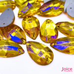 Gota Imitação Swarovski De Vidro 17mm X 28mm Com Furo Base Reta C/100-Unidades - Imagem 5