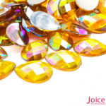 Chaton Gota Sextavado Acrílico (AB) 13mm  X  18mm Acrílico C/500-Unidades