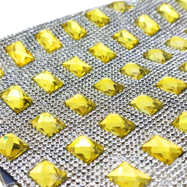 4 Manta De Strass Com Pedra Retangulo 10mm x 14mm Termo Colante - Imagem 2