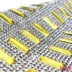 Manta De Strass Com Pedra Retangulo 5mm x 15mm Termo Colante - Imagem 2