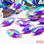 Chaton Resina Navete Marquise (AB) Com Furo 9mm X 20mm C/1000-Unidades