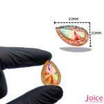 Chaton Indiana Gota Com (AB) Resina 20mm x 30mm C/100-unidades - Imagem 2