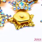 Chaton Engrampado 15mm Estrela De Strass (Base Dourada) C/500-unidades - Imagem 2