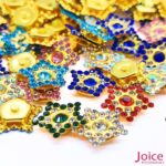 Chaton Engrampado 15mm Estrela De Strass (Base Dourada) C/500-unidades - Imagem 4