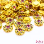 Chaton Flor De Srass Com Base ABS dourado 10mm C/1000-Unidades - Imagem 7