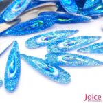 Chaton Gota Palito Pavão Base Reta De Resina 9mm X 36mm C/200-unidades - Imagem 5