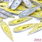 Chaton Gota Palito Pavão Base Reta De Resina 9mm X 36mm C/200-unidades - Imagem 7