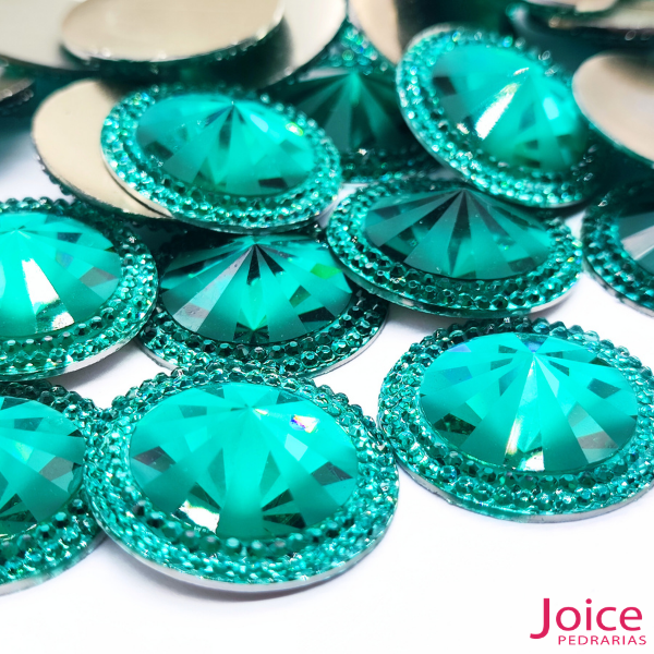 Chaton Indiana Redondo Com Resina 30mm C/100-unidades