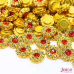 Chaton Flor De Srass Com Base ABS dourado 10mm C/1000-Unidades - Imagem 10