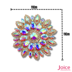 Aplique De Strass 11Cm C/1-Unidades Ref:LH030