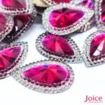 Chaton Indiana Gota Com CristaL Em Volta Resina 18mm x 25mm C/100-unidades - Imagem 4