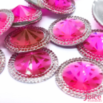 Chaton Indiana Redondo Com CristaL Em Volta Resina 30mm C/100-unidades - Imagem 6