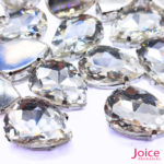 Chaton Engrampado De Vidro Gota (Base Dourada) 18mm x 25m C/100-unidades - Imagem 2