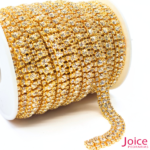 Corrente De Strass Real Com 3-Filas ss16 C/9-Metros - Imagem 9