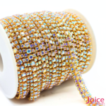 Corrente De Strass Real Com 3-Filas ss16 C/9-Metros - Imagem 4