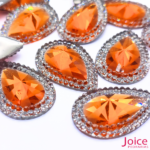 Chaton Indiana Gota Com CristaL Em Volta Resina 20mm x 30mm C/100-unidades - Imagem 7