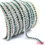 Corrente De Strass Real Com 3-Filas ss16 C/9-Metros - Imagem 8