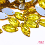 Navete Imitação Swarovski De Vidro 7mm X 15mm Com Furo Base Reta C/1000-Unidades - Imagem 2