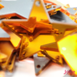 Chaton Espelho Estrela Com  Furo Para Costura 30mm C/200-Unidades - Imagem 3