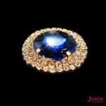 Chaton Redondo De Vidro 42mm Com Strass Em volta Com (BASE DOURADO) De Aço C/20-unidades - Imagem 3