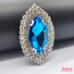 Chaton Navete De Vidro 31mm X 51mm Com Strass Em volta Com (BASE PRATA) De Aço C/20-unidades - Imagem 12