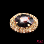 Chaton Redondo De Vidro 42mm Com Strass Em volta Com (BASE DOURADO) De Aço C/20-unidades - Imagem 14