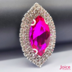 Chaton Navete De Vidro 31mm X 51mm Com Strass Em volta Com (BASE PRATA) De Aço C/20-unidades - Imagem 13