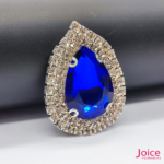 Chaton Gota De Vidro 44mm X 47mm Com Strass Em volta Com (BASE PRATA) De Aço C/20-unidades - Imagem 14