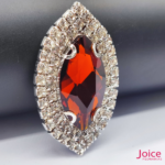 Chaton Navete De Vidro 31mm X 51mm Com Strass Em volta Com (BASE PRATA) De Aço C/20-unidades - Imagem 14