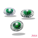 Chaton Indiana Redondo Com CristaL Em Volta Resina 14mm C/300-unidades - Imagem 2