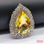 Chaton Gota De Vidro 44mm X 47mm Com Strass Em volta Com (BASE PRATA) De Aço C/20-unidades - Imagem 15