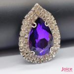 Chaton Gota De Vidro 44mm X 47mm Com Strass Em volta Com (BASE PRATA) De Aço C/20-unidades - Imagem 16