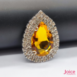 Chaton Gota De Vidro 44mm X 47mm Com Strass Em volta Com (BASE PRATA) De Aço C/20-unidades - Imagem 17